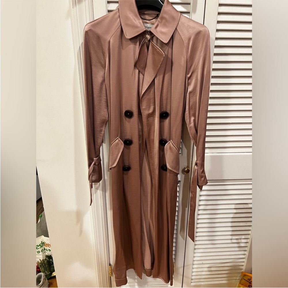 Coach Trench with Leather detailing